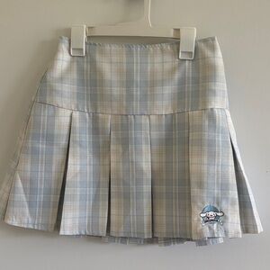 Sanrio cinnamoroll plaid pleated mini skirt kawaii anime school girl Y2K 90s